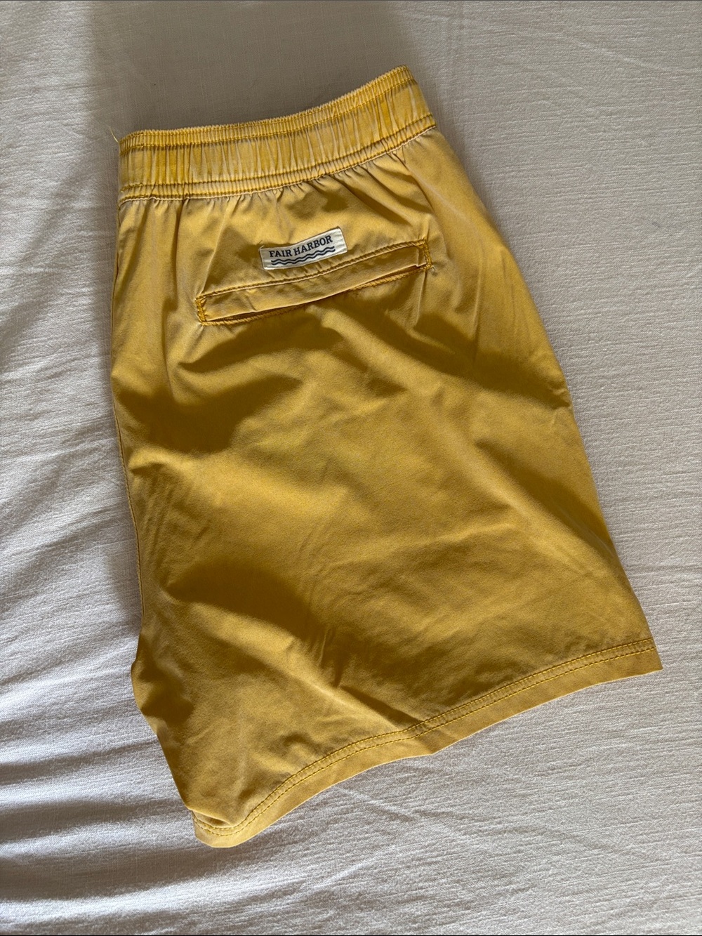 Fair Harbor Men's Golden Yellow Athletic Swim Shorts